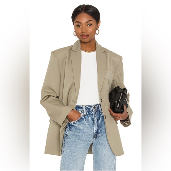 ANINE BING Blazer in Khaki Green SZ M Oversized NWT $550 MSRP - Picture 6 of 8